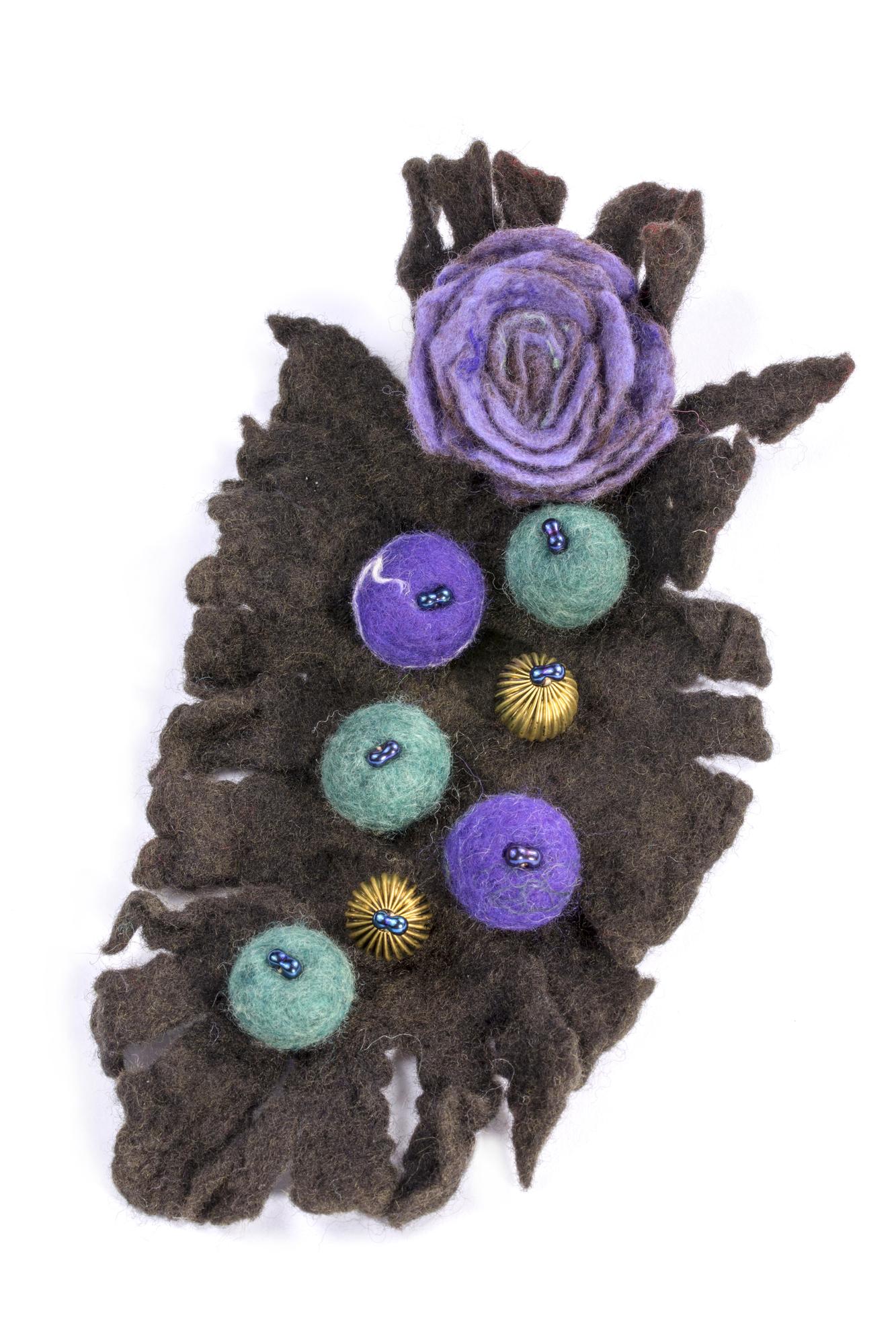 close-up floral embroidered patch